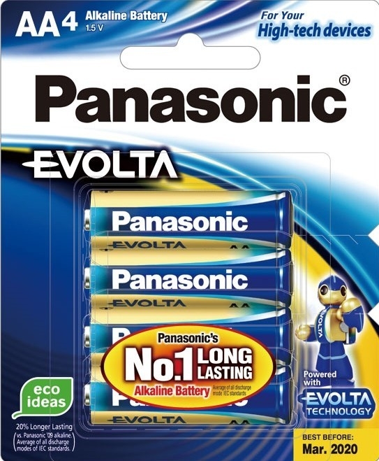 Panasonic Evolta Batteries AA 4pk