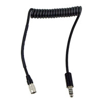 David Clark Cord Assembly, Coil Cord Single U-174 Helicopter Plug for H10-13XL ENC Headsets