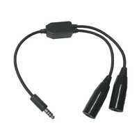 Pilot Communications Dual U-174 Helicopter Splitter Cable
