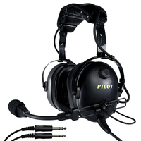 Pilot Communications PA11-60T Aviation Headset - Straight Cord with Dual General Aviation Plugs