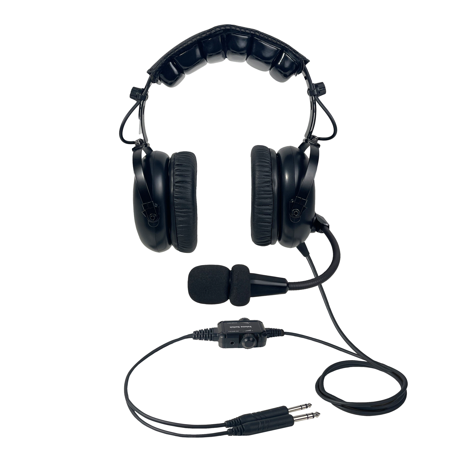 Stealth FAH 200 Aviation Headset Straight Cord Dual GA Plugs