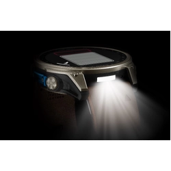 Garmin D2 Mach 2 Aviator Smartwatch, 47mm Bare Titanium with Leather Band