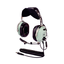 David Clark H10-76 Military Headset - Coil Cord - U174 Helicopter Plug - Low Impedance DC-87 Dynamic Microphone