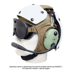 David Clark Flight Deck Helmet Assembly - Mesh/Cloth - Universal Fit - Khaki
