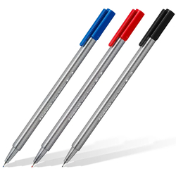 Staedtler triplus® Fineliner Assorted Red/Black/Blue 3 Pack