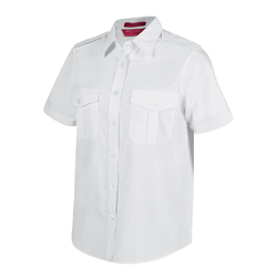 JB's Wear White Ladies Epaulette Shirt - Short Sleeve - Size 16