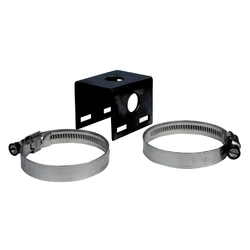 Bull Bar Antenna Bracket Black with Dual Hose Clamps