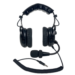 Stealth FAH 200H Aviation Headset - Coiled Cord - U-174 Helicopter Plug