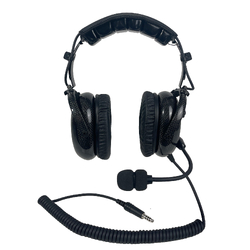 Stealth FAH 900H Carbon Fibre Aviation Headset - Coiled Cord - U-174 Helicopter Plug