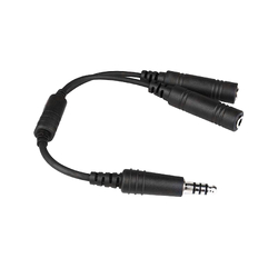 Stealth Headset Adapter - Dual GA Plugs to Single U-174 Helicopter Plug