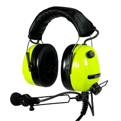 Mobileone HMP 12PB Milspec Pushback Headset - Single TRS Ground Crew Plug