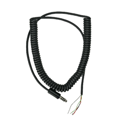 Pilot Communications Replacement Helicopter Headset Main Lead with Coiled Cord U-174 Helicopter Plug
