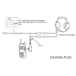 Icom Aviation Headset Adapter for A16E Handheld Transceiver