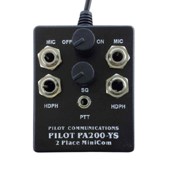 Pilot Communications PA-200YS Two Position Intercom System for Yaesu/Vertex Screw In Radios
