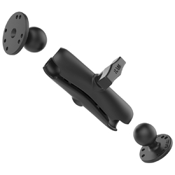 RAM® C Size Double 1.5" Ball Mount with Two Round Plates