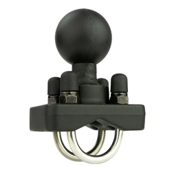RAM® C Size Double U-Bolt Ball Base for 0.75" - 1" Rails with 1.5" Ball