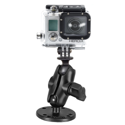 RAM® Drill-Down Mount with Short Arm & Universal Action Camera Adapter