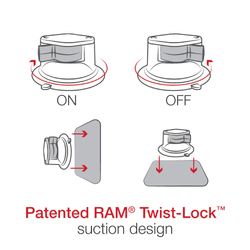 RAM® Double Suction Cup Base with 1" Ball