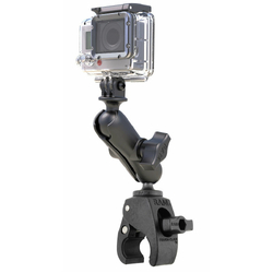 RAM® Small Tough-Claw™ Double Ball Mount with Universal Action Camera Adapter