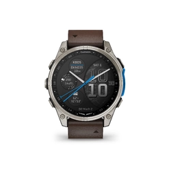 Garmin D2 Mach 2 Aviator Smartwatch, 47mm Bare Titanium with Leather Band