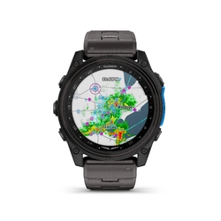 Garmin D2 Mach 2 Aviator Smartwatch, 51mm Carbon Grey Titanium with Titanium Band