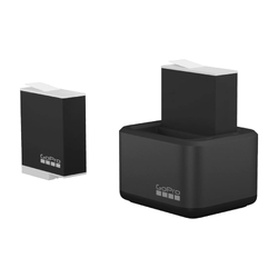 GoPro Dual Battery Charger + 2 x Enduro Batteries - HERO 9/10/11/12 Black