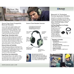 David Clark Model HBT-30 Bluetooth Over Head Industrial Headset