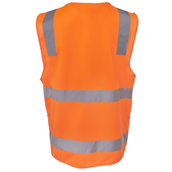 JB's High Vis Zip Safety Vest (D+N) - Orange - Size 6/7XL