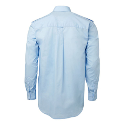 JB's Wear Blue Mens Epaulette Shirt - Long Sleeve - Size 4X Large