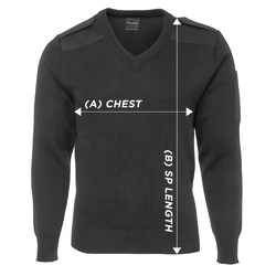 JB's Black Epaulette Jumper - Medium