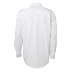 JB's Wear White Mens Epaulette Shirt - Long Sleeve - Size 4X Large