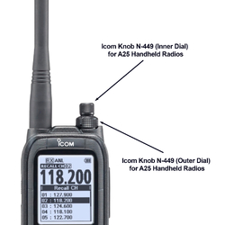 Icom Knob N-449 (Outer Knob) for A25 Handheld Radios