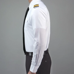 LIFT Aviation FLEXTECH Pilot Shirt Long Sleeve - White (Medium)