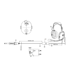 Stealth FAH 400G Ground Crew Headset (Orange) - Straight Cord - Single 1/4 inch Plug