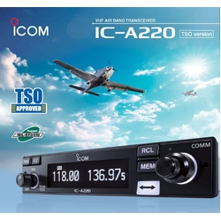 Icom IC-A220 Airband VHF Panel Mount Transceiver 8 Watt(PEP) TSO Version