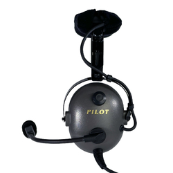 Pilot Communications PA12.8TH Helicopter Headset - Coiled Cord U-174 Helicopter Plug