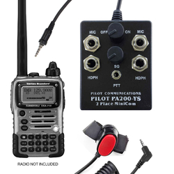 Pilot Communications PA-200YS Two Position Intercom System for Yaesu/Vertex Screw In Radios
