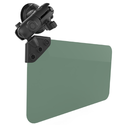 RAM® Dark Green Sun Visor with 1" Ball and Suction Cup Mount: 50% Tint