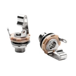 Headphone Mono Jack Socket .250 (Tip/Sleeve) - Panel Mount