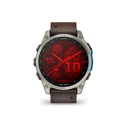 Garmin D2 Mach 2 Aviator Smartwatch, 47mm Bare Titanium with Leather Band
