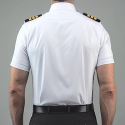 LIFT Aviation FLEXTECH Pilot Shirt Short Sleeve - White (X Large)