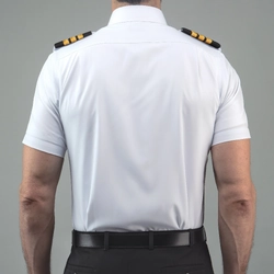 LIFT Aviation FLEXTECH Pilot Shirt Short Sleeve - White with Eyelet (Small)