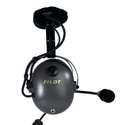 Pilot Communications PA12.8TH Helicopter Headset - Coiled Cord U-174 Helicopter Plug