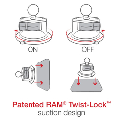 RAM® 3.3" Diameter Suction Cup Base with 1" Ball
