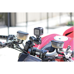RAM® Small Tough-Claw™ Double Ball Mount with Universal Action Camera Adapter