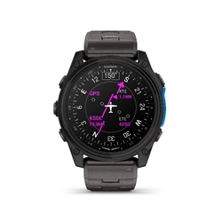 Garmin D2 Mach 2 Aviator Smartwatch, 51mm Carbon Grey Titanium with Titanium Band