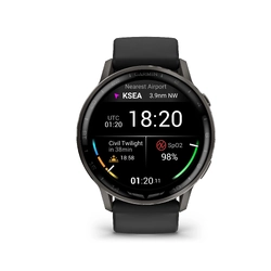 Garmin D2 Air X15 Aviator Smartwatch - Black w/ Slate Metal Bezel