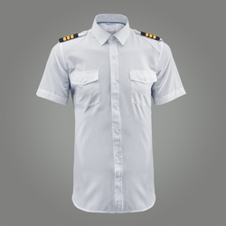 LIFT Aviation FLEXTECH Pilot Shirt Short Sleeve - White with Eyelet (Small)