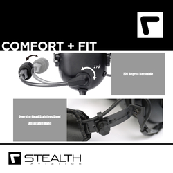 Stealth FAH 200CP Childs Pink Aviation Headset - Straight Cord - Dual GA Plugs