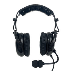 Stealth FAH 900H Carbon Fibre Aviation Headset - Coiled Cord - U-174 Helicopter Plug